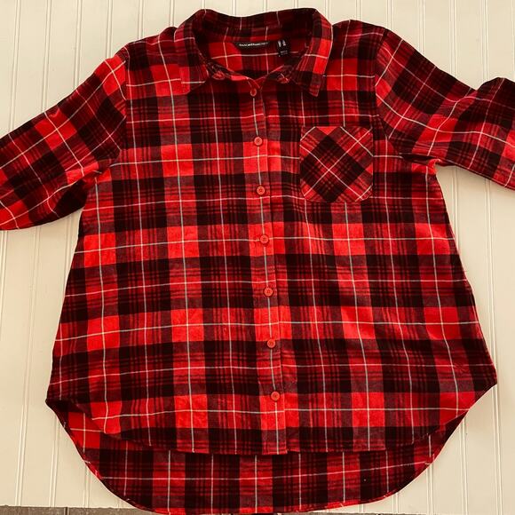 Isaac Mizrahi Size 1X Buffalo check buttondown shirt - Picture 7 of 8